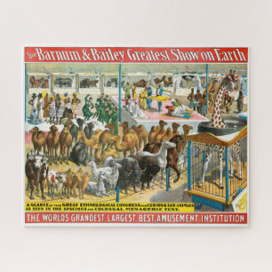 Circus Poster Of People Of Different Nationalities Jigsaw Puzzle