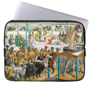 Circus Poster Of People Of Different Nationalities Laptop Sleeve
