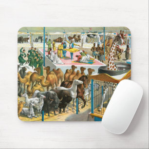 Circus Poster Of People Of Different Nationalities Mouse Pad
