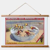 Circus Poster Of The Seven Gaynells Riding Bikes