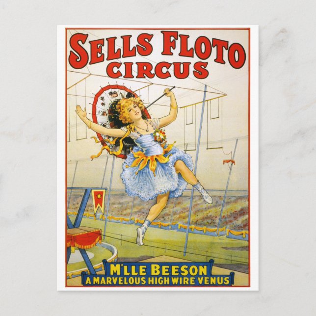 Circus Poster Postcard (Front)