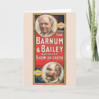 Circus Poster Showing Portraits Of Barnum & Bailey