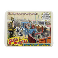 Circus Poster Showing Wild Animals In Cages