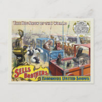 Circus Poster Showing Wild Animals In Cages