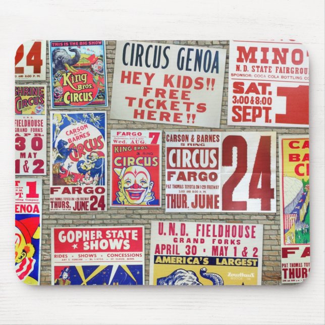 Circus Posters Mouse Pad (Front)