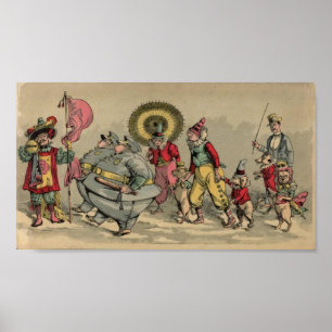Circus Procession 1888 Children's Book Image Poster