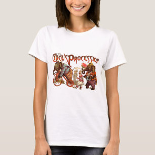 Circus Procession Elephant Antique Art T-Shirt