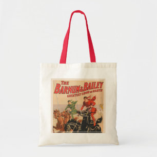 Circus Races With Men Straddling Two Horses. Tote Bag