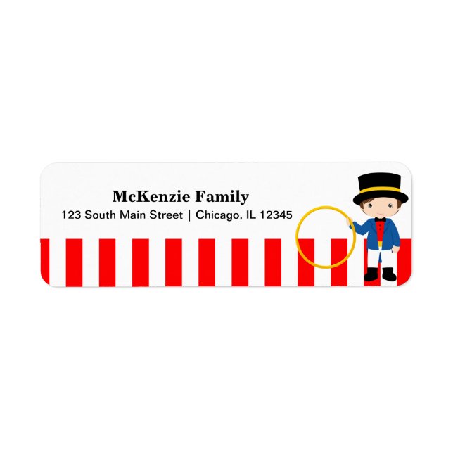 Circus Return Address Label (Front)