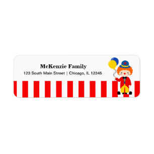 Circus Return Address Label