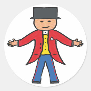 Circus Ringmaster Classic Round Sticker