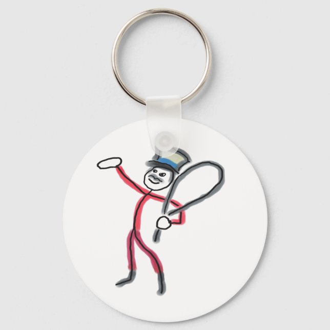 Circus Ringmaster Stickman Key Ring (Front)