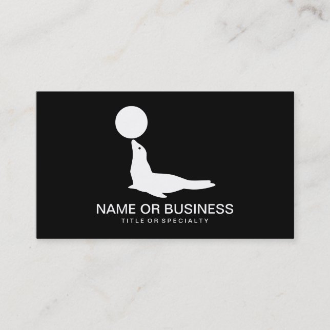 circus seal icon business card (Front)