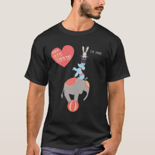 Circus Show Big Elephant Poodle Rabbit Vintage Bir T-Shirt