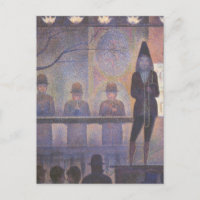Circus Sideshow by Georges Seurat, Vintage Art