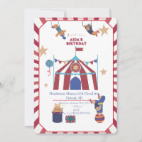Circus Spectacular Birthday Invitation