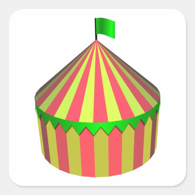 Circus Square Sticker (Front)