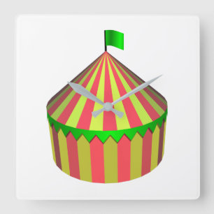Circus Square Wall Clock