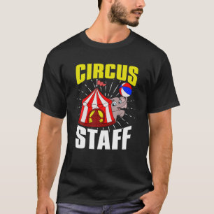 Circus Staff Cute Elephant Circus Event Carny Cost T-Shirt