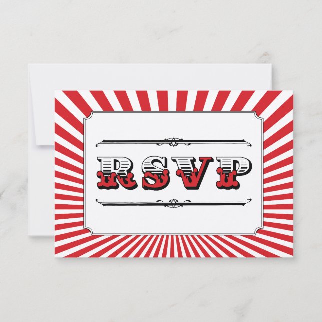 Circus Steampunk RSVP in Red (Front)