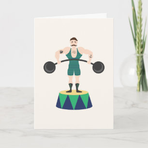 Circus Strongman Card
