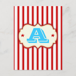 Circus Tent Carnival Make Your Own Custom Banner Postcard