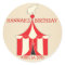 Circus Tent & Elephant Kids Birthday Party Sticker