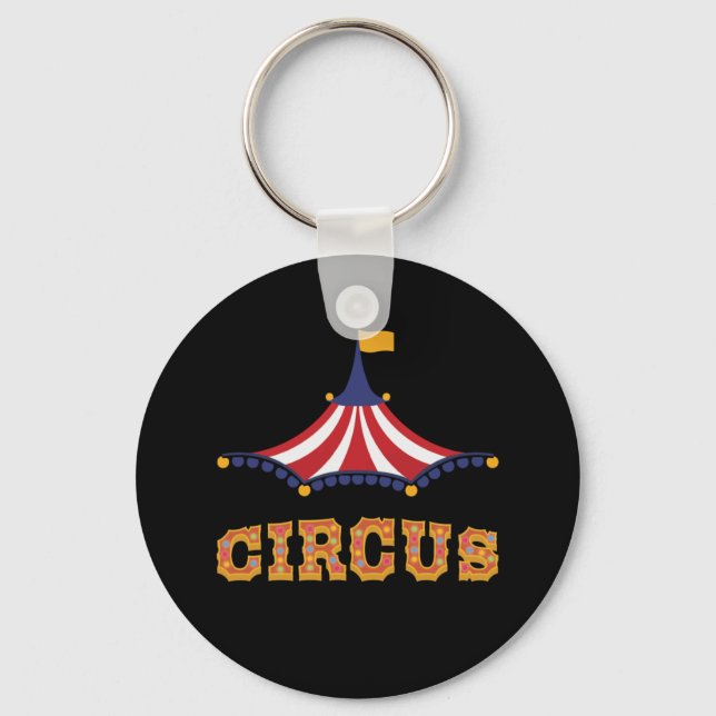 Circus Tent Emoticon For Event Staff Key Ring (Front)