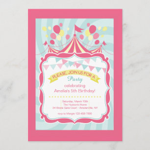 Circus Tent Invitation
