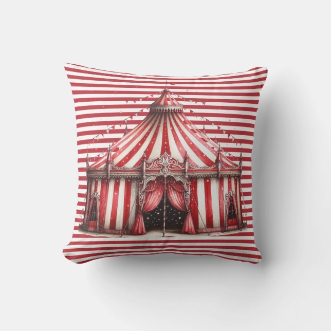 Circus Tent Stripes Pillow (Front)