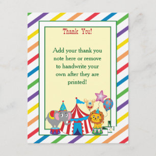 Circus Thank You Note