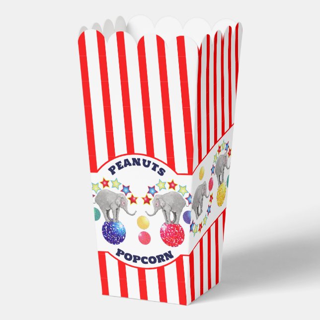 Circus Theme Elephant Gourmet Snacks Party Favour Box (Front)
