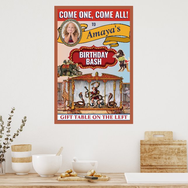 Circus Theme Foam Board Welcome Sign (Kitchen)