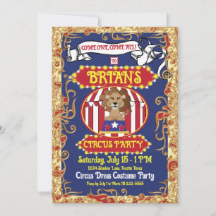 Circus Theme Party Invitations