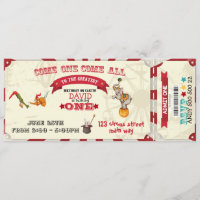 Circus Ticket Circus Show Boy 1st Birthday Party