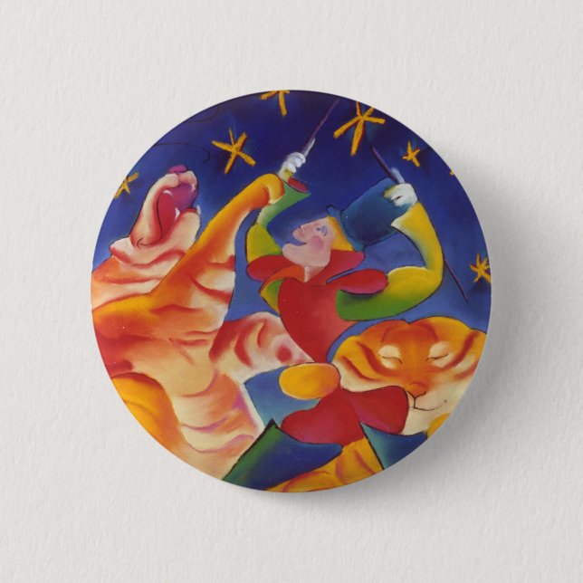 Circus Tigers 6 Cm Round Badge (Front)