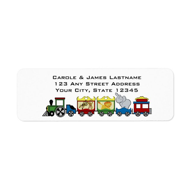 Circus Train Address Return Address Label (Front)