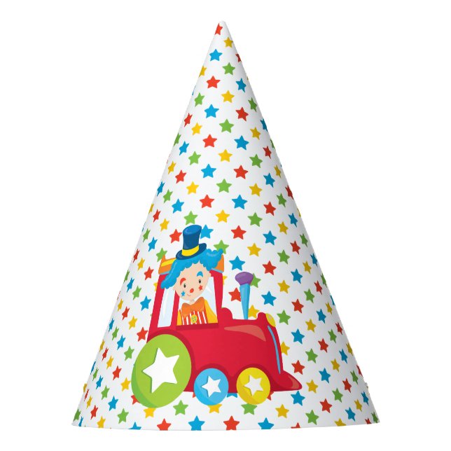 Circus Train | Clown | Circus Theme Party Hat (Front)