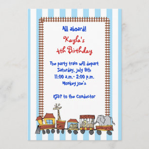 Circus Train Invitation