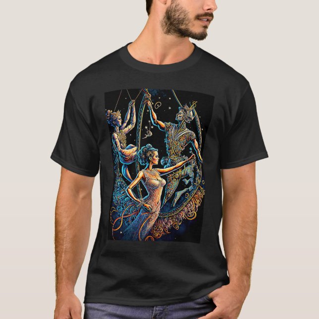 Circus Trapeze Artists Performers Cirque T-Shirt (Front)
