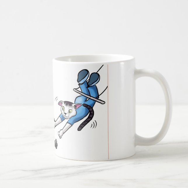 Circus Trapeze cats Coffee Mug (Right)