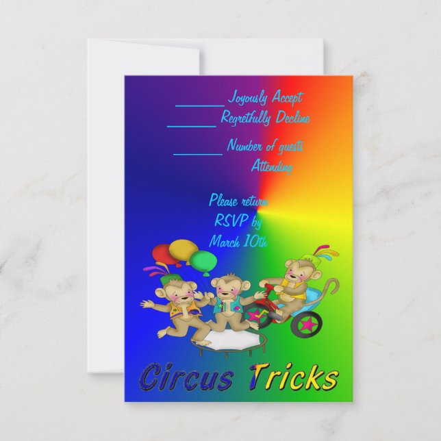 Circus Tricks RSVP Card (Front)