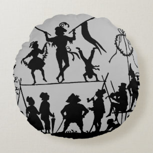 Circus Troupe Round Cushion