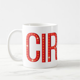 Circus Typography Carnival Letters Personalised Coffee Mug