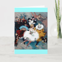 Circus vintage poster ballerina dogs trapez