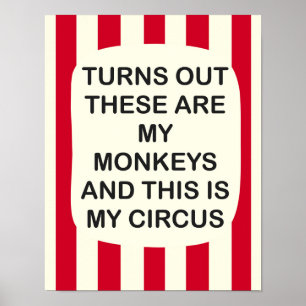 Circus Vintage Print Sarcastic Poster