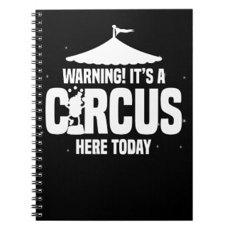 Circus Warning Carnival Birthday Apparel Gift Notebook
