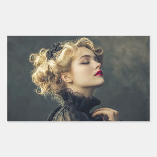 Circus Woman Rectangular Sticker