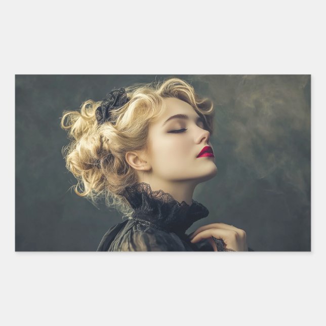 Circus Woman Rectangular Sticker (Front)