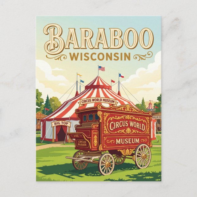Circus World Museum USA Postcard (Front)